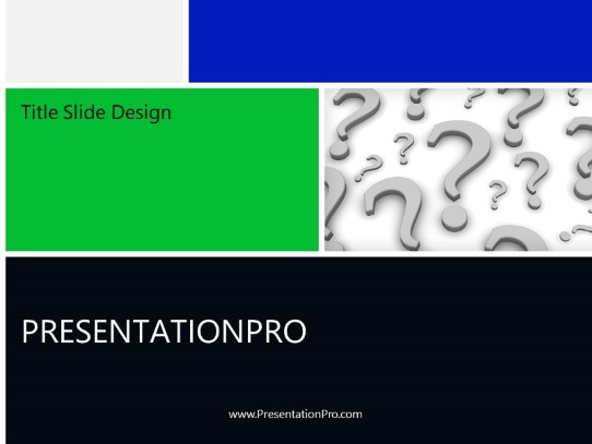 Any Questions PowerPoint Template title slide design