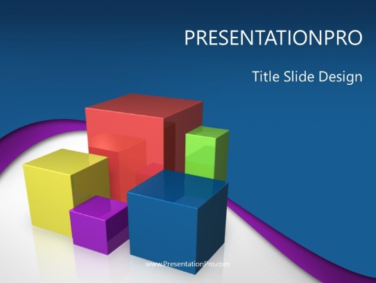 Box Cluster 5 PowerPoint Template title slide design