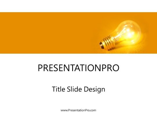 Bulb PowerPoint Template title slide design