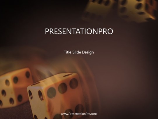 Dice PowerPoint Template title slide design