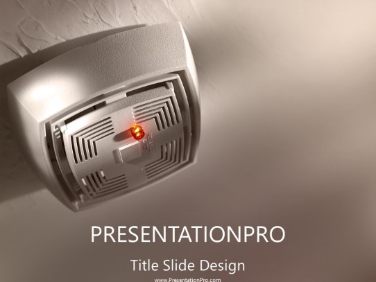 Fire Alarm 2 PowerPoint Template title slide design