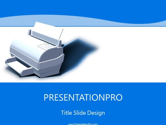 Printer PowerPoint Template title slide design