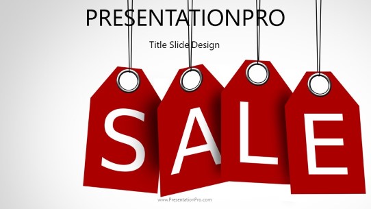 Sale Tags 01 Widescreen PowerPoint Template title slide design