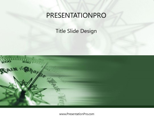 Searching Green PowerPoint Template title slide design