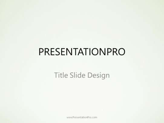 Simple Gradient Green PowerPoint Template title slide design