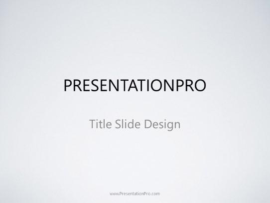 Simple Gradient Grey PowerPoint Template title slide design