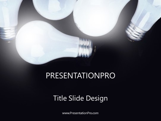 The Bulbs PowerPoint Template title slide design