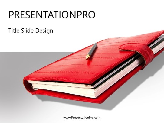 Write It Down PowerPoint Template title slide design