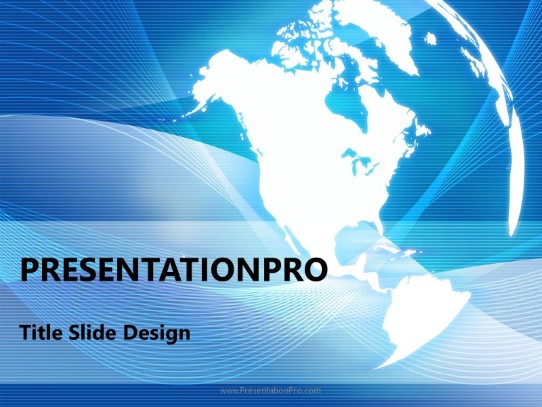 American Wave PowerPoint Template title slide design