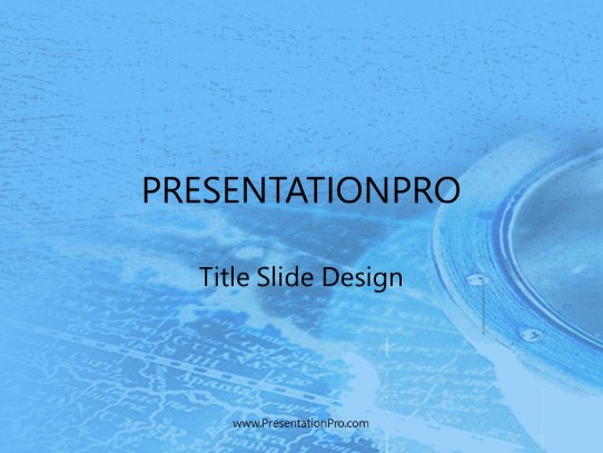Bluemap PowerPoint Template title slide design