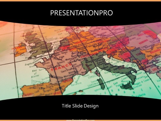 Bright Europe PowerPoint Template title slide design