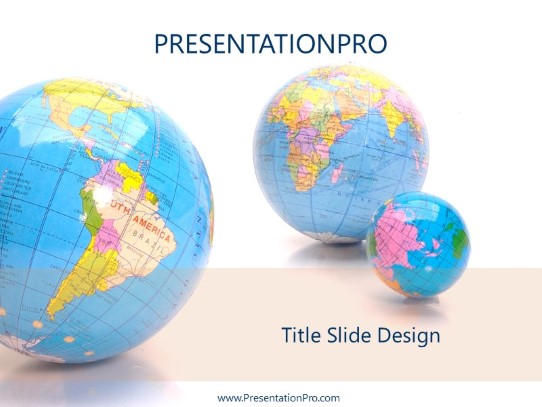 Bright Globe PowerPoint Template title slide design