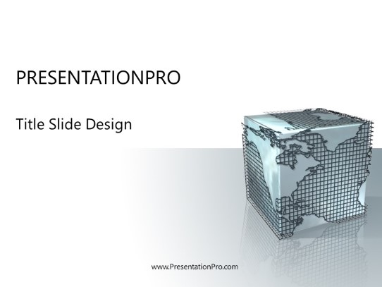 Cubed PowerPoint Template title slide design
