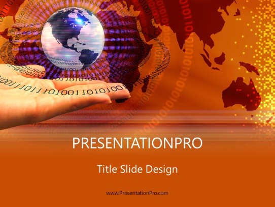 Digit Globe PowerPoint Template title slide design