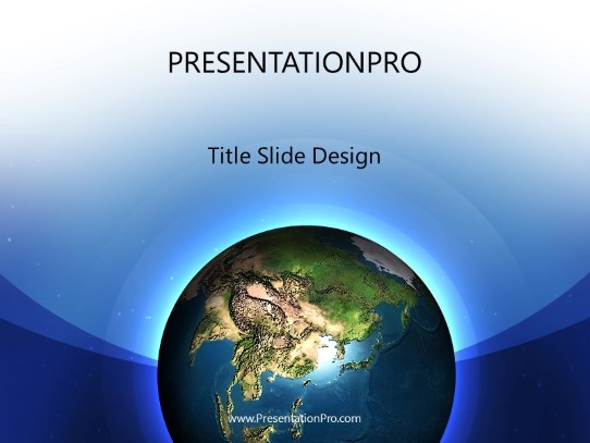 Earth Pulse PowerPoint Template title slide design