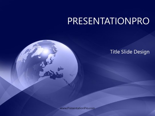 Europe Abstract Blue PowerPoint Template title slide design