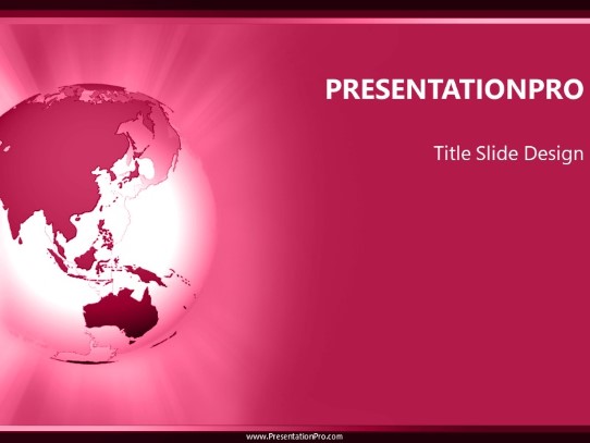 Fareast Rays Red PowerPoint Template title slide design
