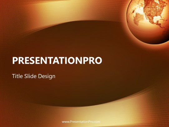 Funky Gold PowerPoint Template title slide design