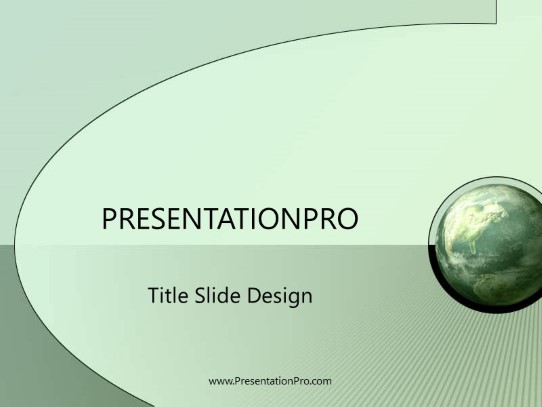 Geom Green PowerPoint Template title slide design