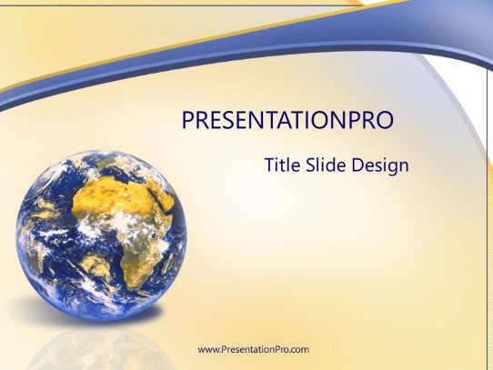 Globe Whisp PowerPoint Template title slide design