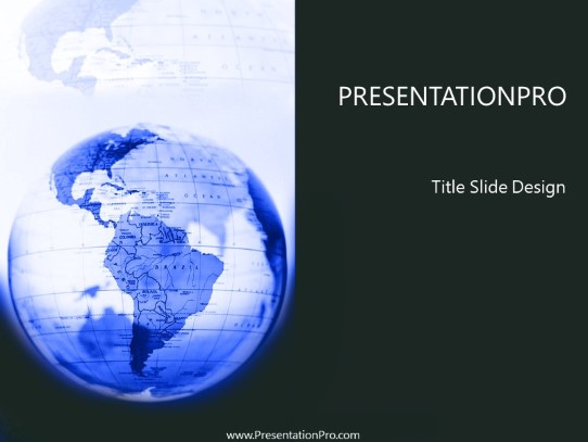 Globular Blue PowerPoint Template title slide design