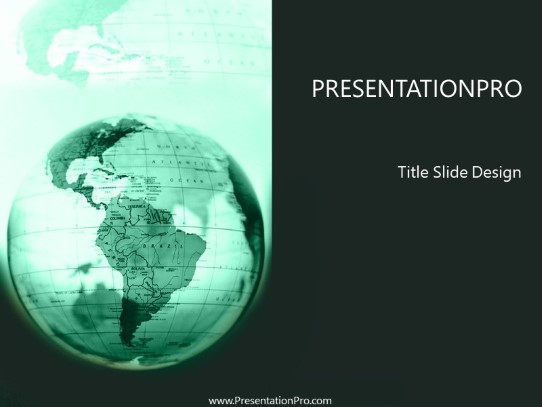 Globular Green PowerPoint Template title slide design
