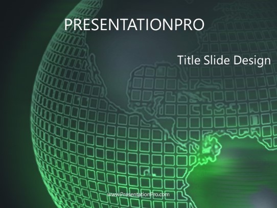 Greenglow PowerPoint Template title slide design
