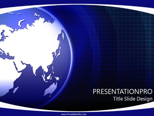 Grid Globe PowerPoint Template title slide design