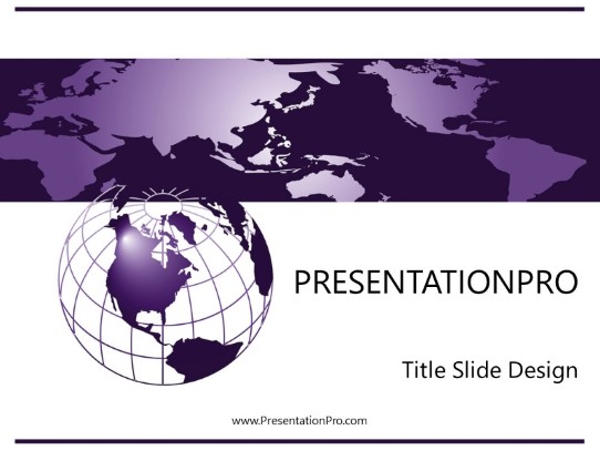 International Insight Purple PowerPoint Template title slide design