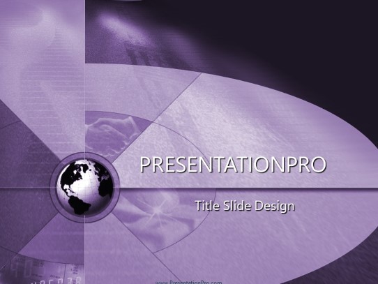 International Purple PowerPoint Template title slide design