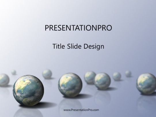 Marbles PowerPoint Template title slide design