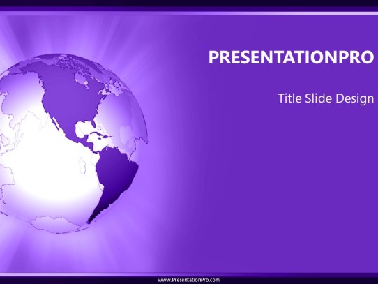 Northamerica Rays Purple PowerPoint Template title slide design