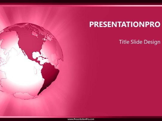 Northamerica Rays Red PowerPoint Template title slide design