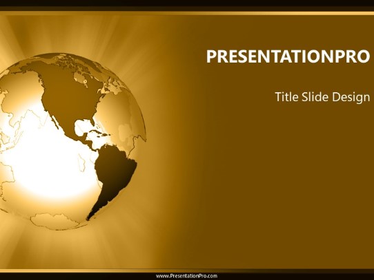 Northamerica Rays Tan PowerPoint Template title slide design