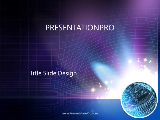 Particle Explosion PowerPoint Template title slide design