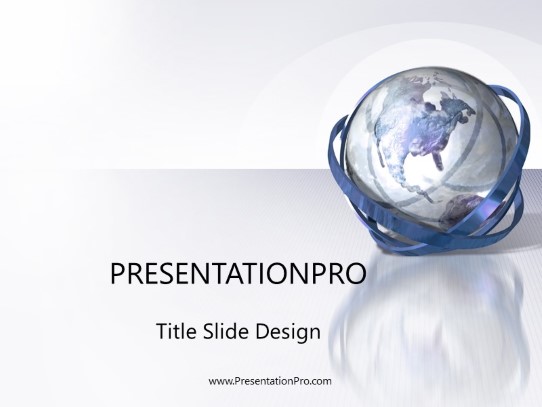 Pearl Blue PowerPoint Template title slide design