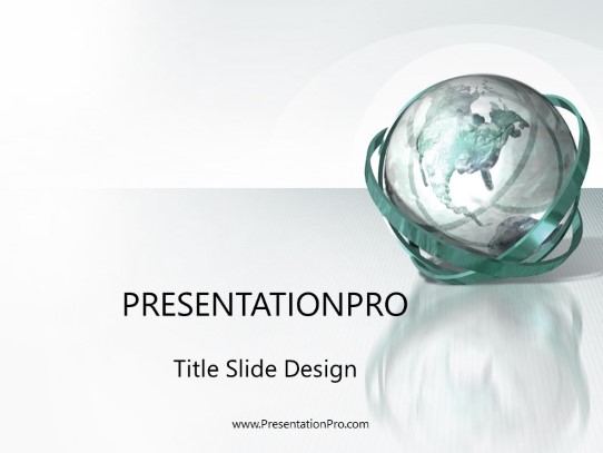 Pearl Green PowerPoint Template title slide design