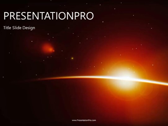 Planet Sunrise PowerPoint Template title slide design