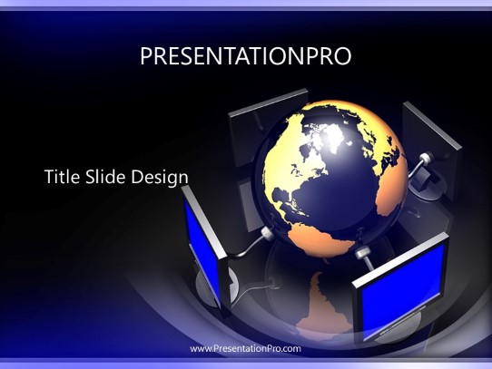 Plugged Into The World PowerPoint Template title slide design