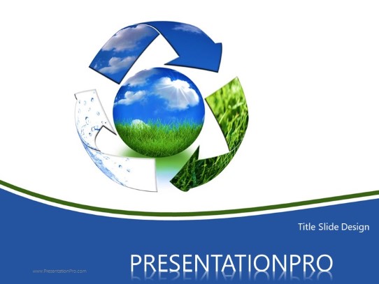 Recycle Resources PowerPoint Template title slide design