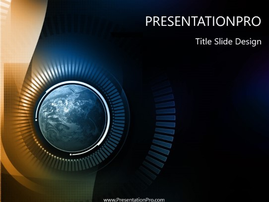 Small World PowerPoint Template title slide design