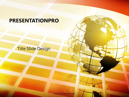 Sunny Wireglobe PowerPoint Template title slide design