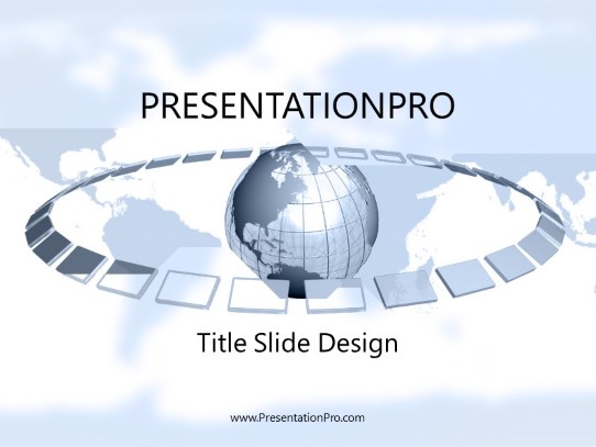 Surrounded PowerPoint Template title slide design
