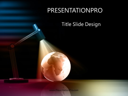 Table World PowerPoint Template title slide design