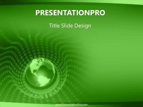 Techno Ripple PowerPoint Template title slide design