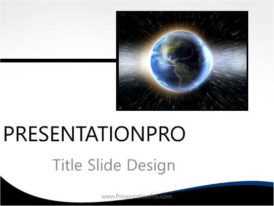 World Rays PowerPoint Template title slide design