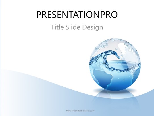 Water World 01 PowerPoint Template title slide design