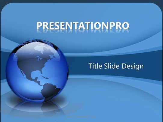 Western Hemisphere PowerPoint Template title slide design