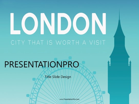 World Trip London Wide PowerPoint Template title slide design