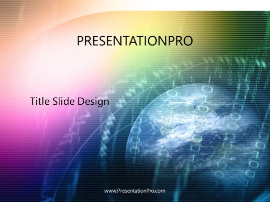 World Wide Matrix PowerPoint Template title slide design